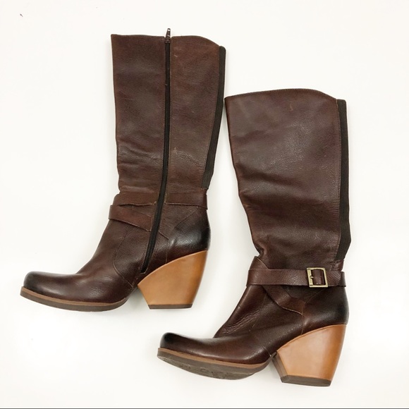 Kork-Ease Shoes - SOLD! Kork-ease wedge boots leather brown Korks